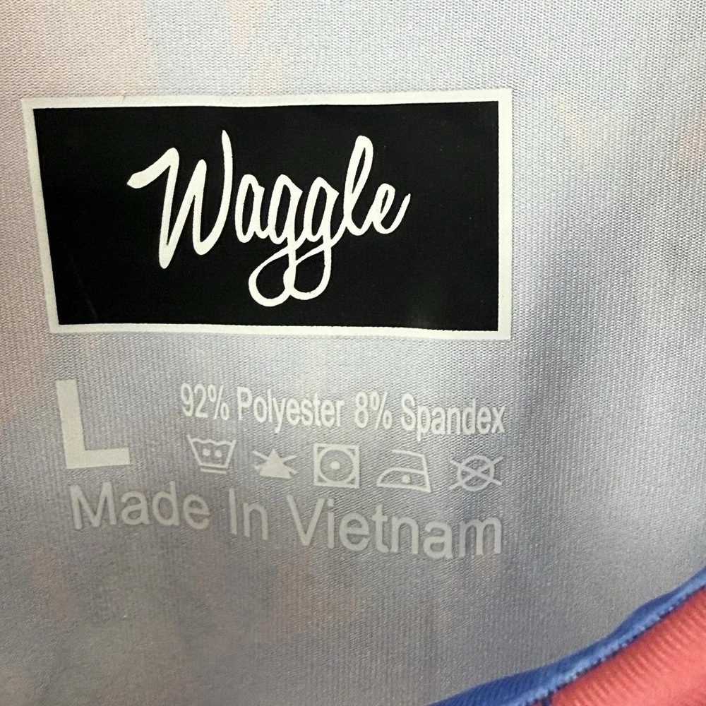 Waggle Golf Clubhouse King Performance Polo Stretch Shirt Lion Print Men's L - Picture 7 of 7